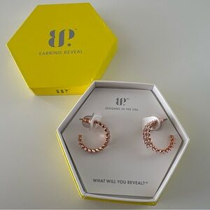 Bomb Party The Power Edit Earrings ER90783 Blue Moonstone Rose Gold Plating